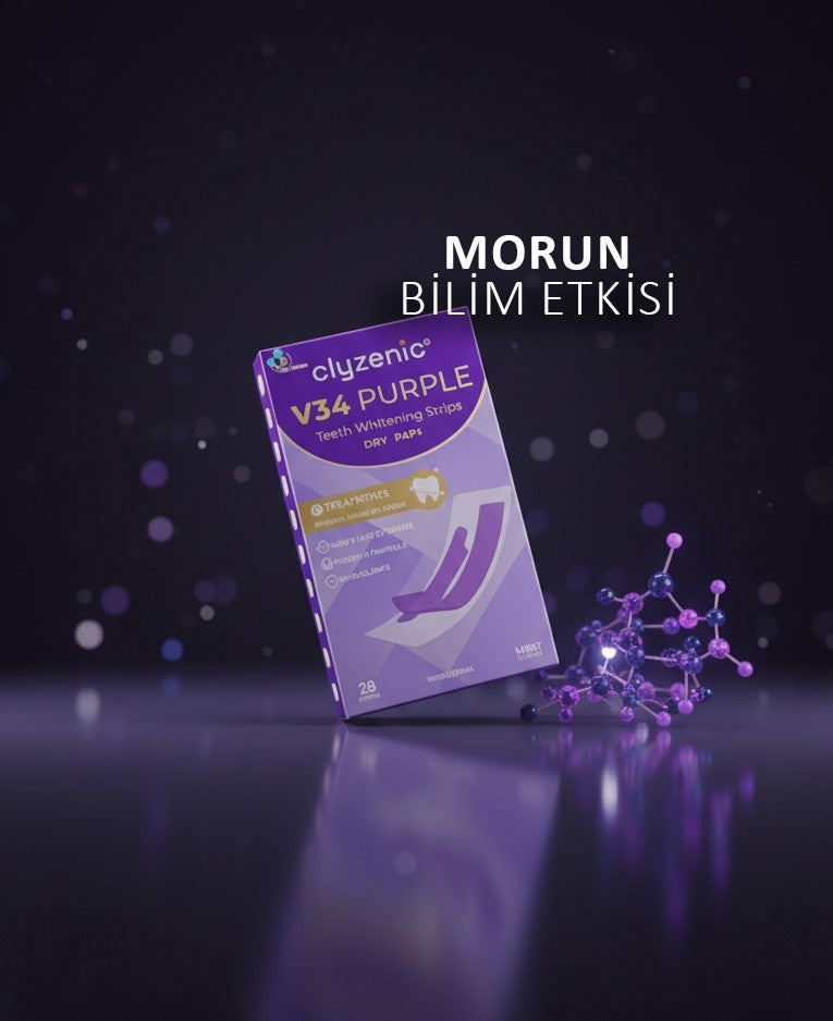 Clyzenic PAP+ Diş Beyazlatma Bandı – Mor Etkili Beyazlatıcı Jel